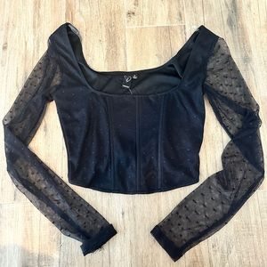 Windsor black corset top